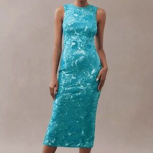 Helsi 'Alex' Midi Dress in Turquoise Blue (NWT)